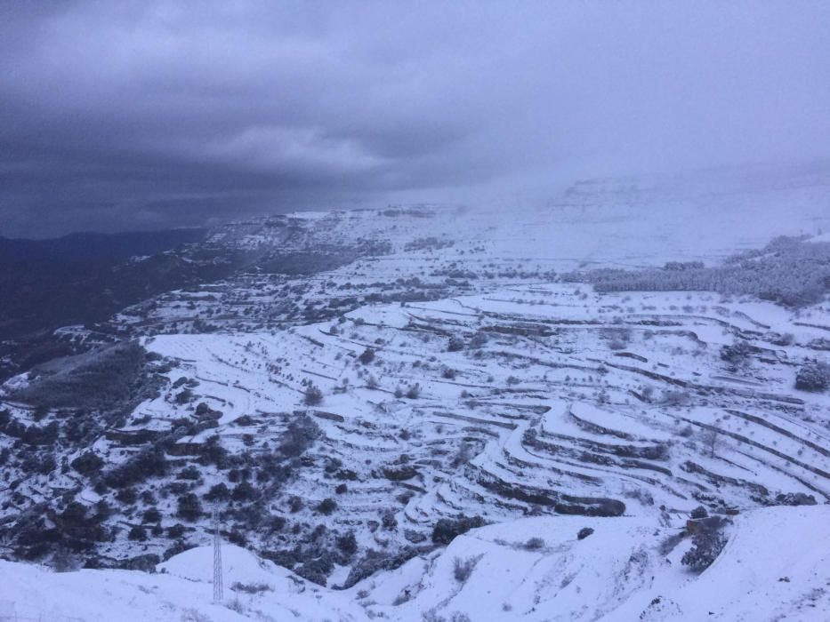 La nieve cubre Ares del Maestrat.