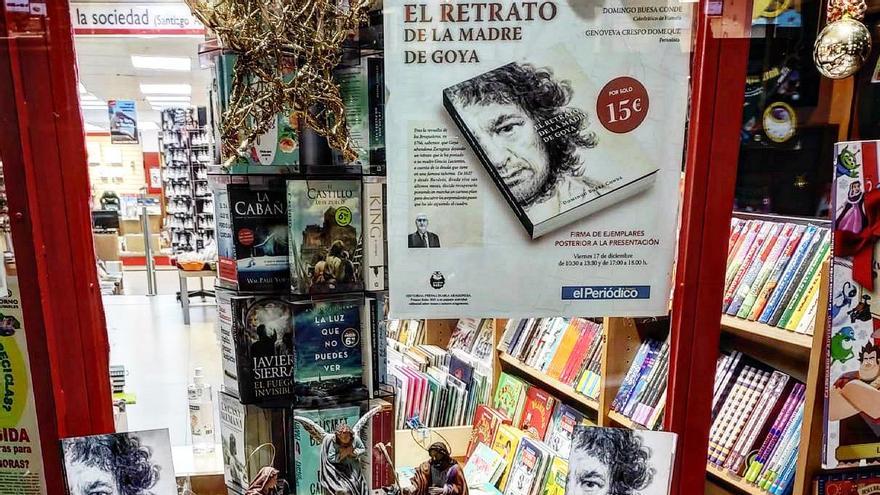 Domingo Buesa firma hoy ejemplares de su novela &#039;El retrato de la madre de Goya&#039; en la Librería San Pablo