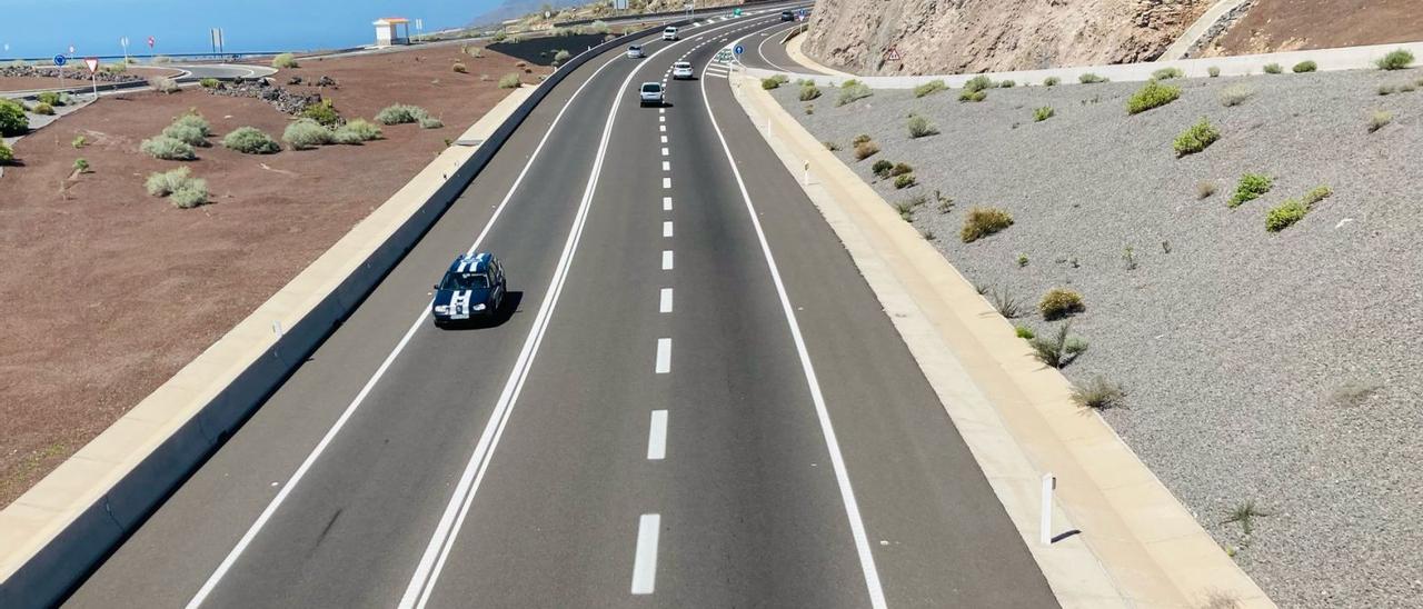 Nuevo carril del Anillo Insular de Tenerife, en el sur.