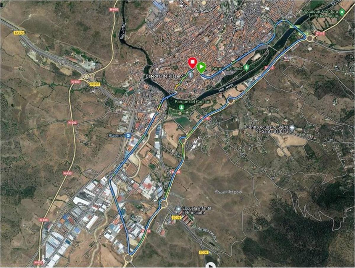 Mapa de la primera etapa.