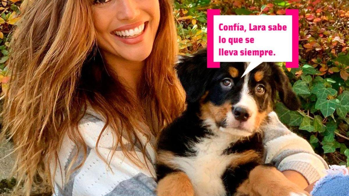 Lara Álvarez posa con su perro para su Instagram