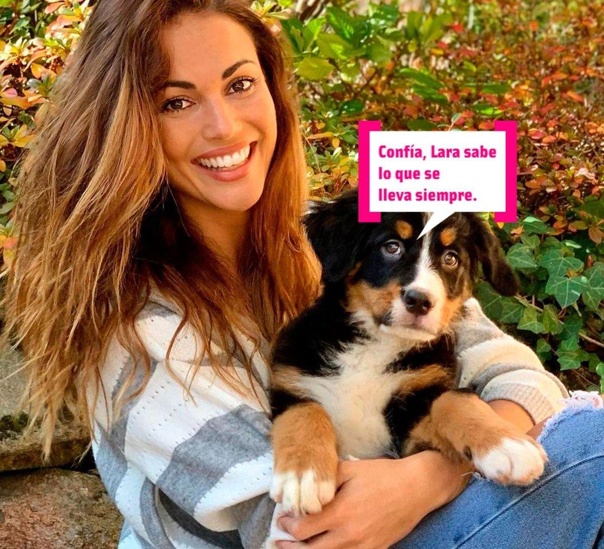 Lara Álvarez posa con su perro para su Instagram