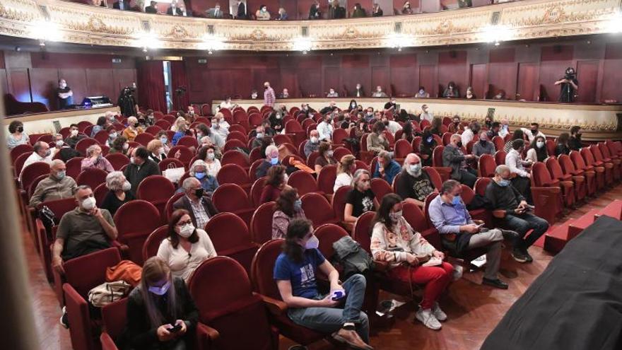 Público en el teatro Rosalía de Castro.  | // CARLOS PARDELLAS