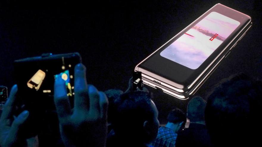 Una imagen de la presentación del Samsung Galaxy Fold.