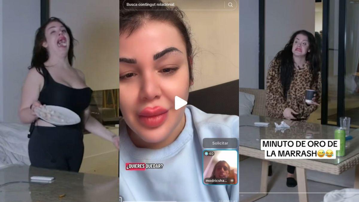 La Marrash, en diferents vídeos de TikTok