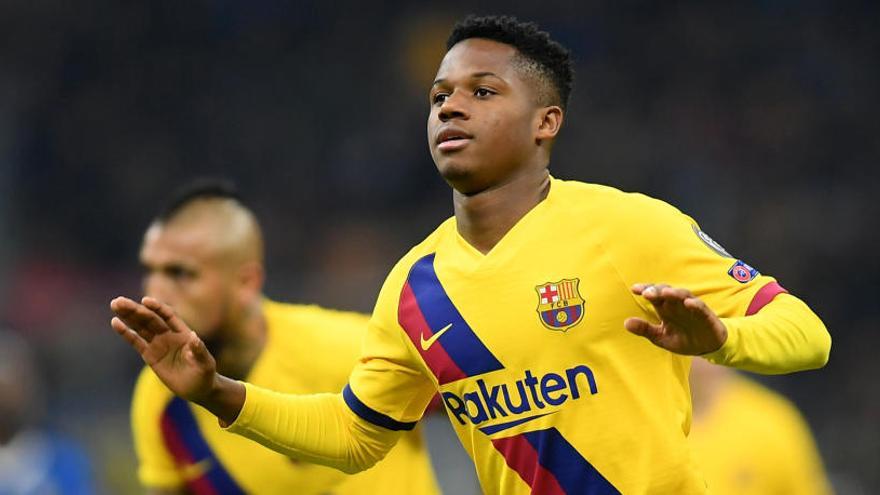 Ansu Fati, con el FC Barcelona.