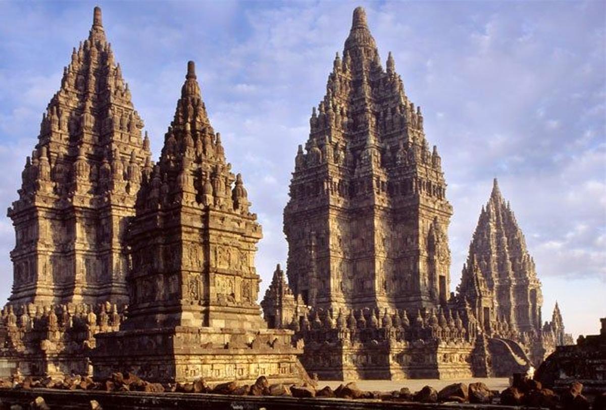 Los templo de Prambanan, en Java (Indonesia) datan del siglo IX d.C.