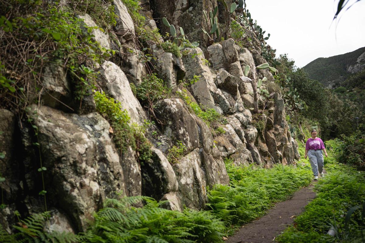 Vereda por la camilleros de dos ambulancias pasan dos veces a la semana para llevar a diálisis a una vecina.