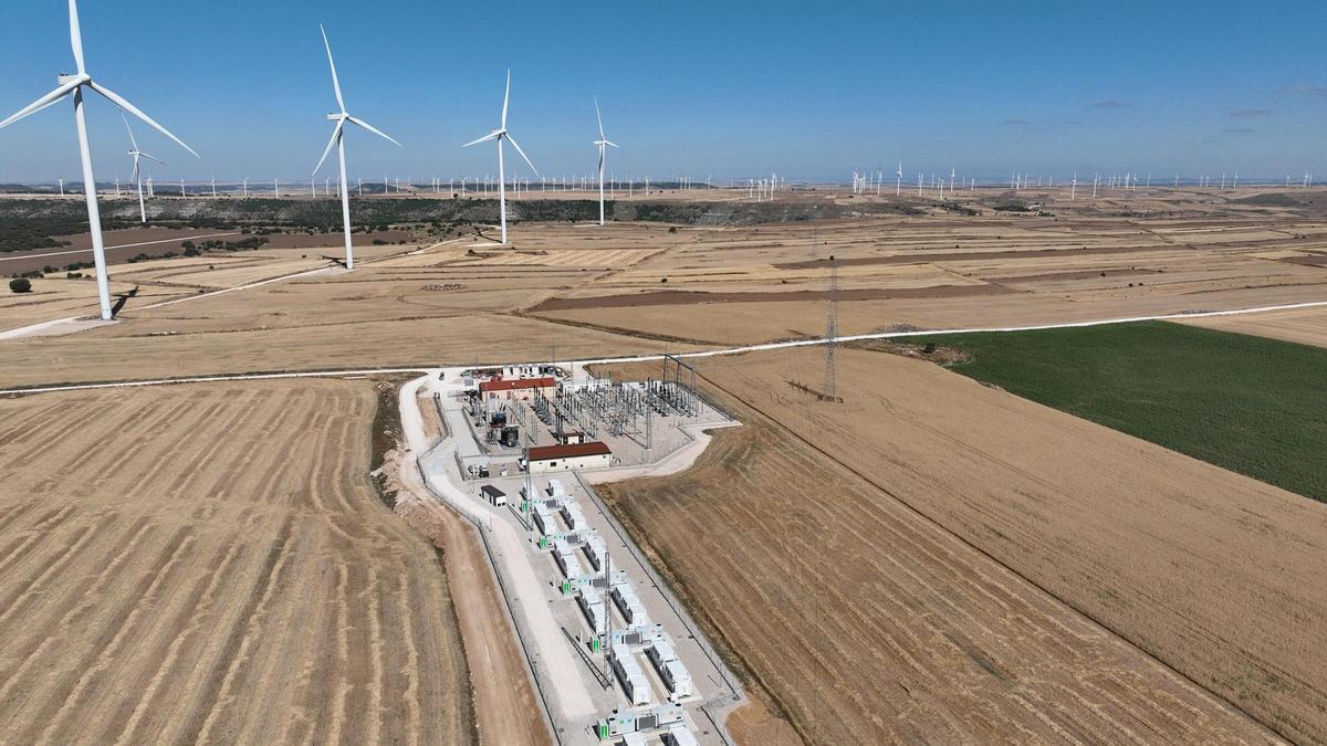 Sistema de baterías para la hibridación de un parque eólico de Iberdrola.