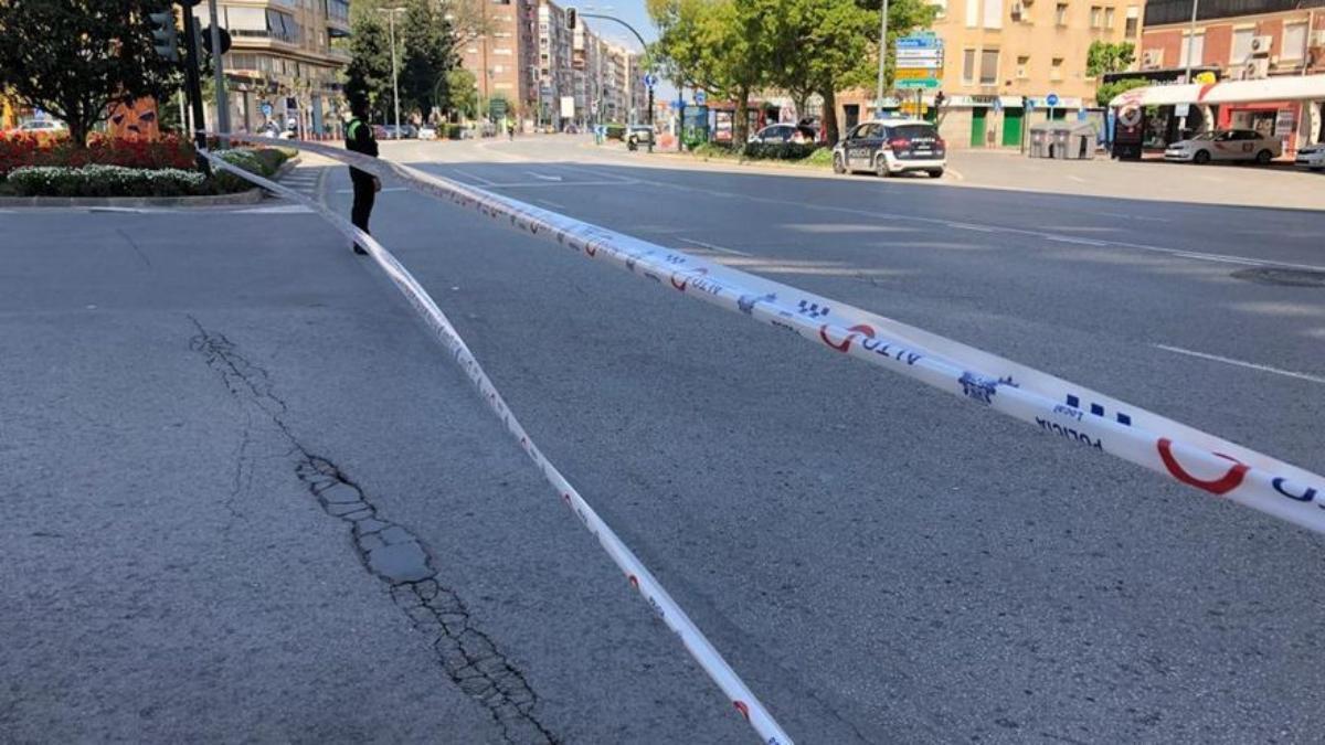 Corte de tráfico en Murcia