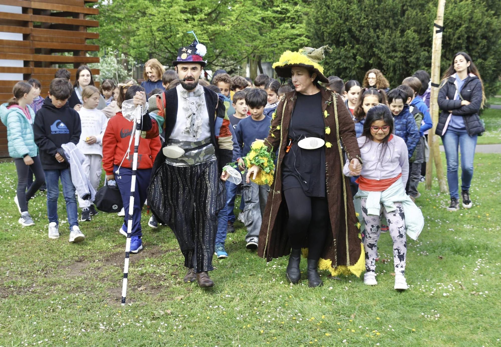 EN IMÁGENES: Así han sido las visitas teatralizadas por el Parque Ferrera de Avilés