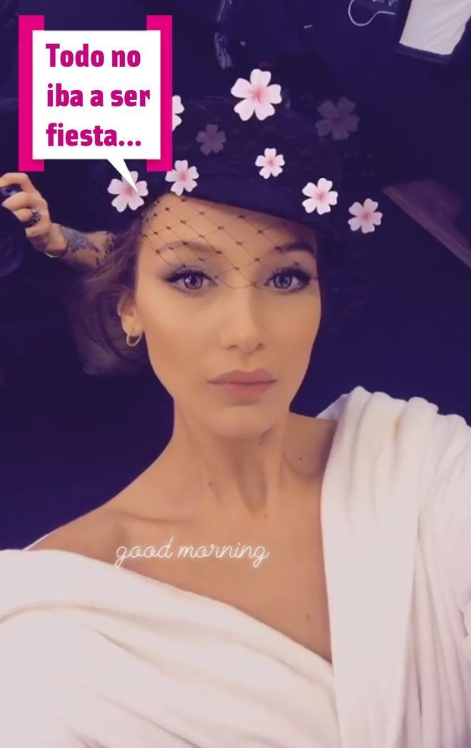 Bella Hadid en Backstage