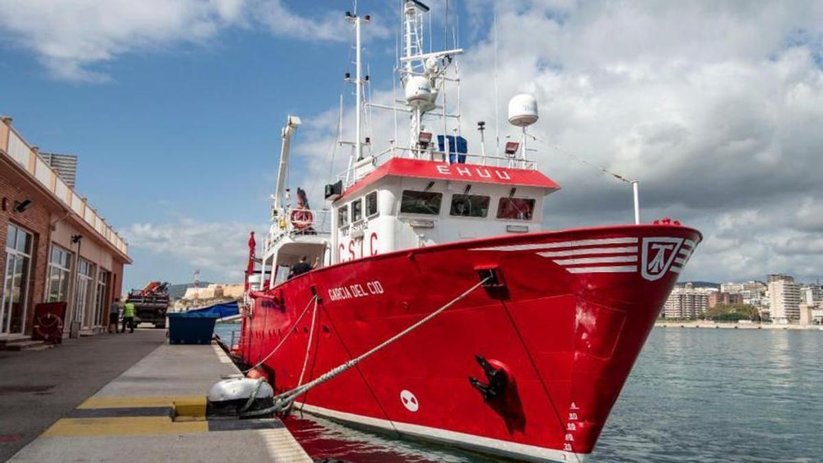 El buque oceanográfico &quot;García del Cid&quot;, del Consejo Superior de Investigaciones Científicas. INFORMACIÓN