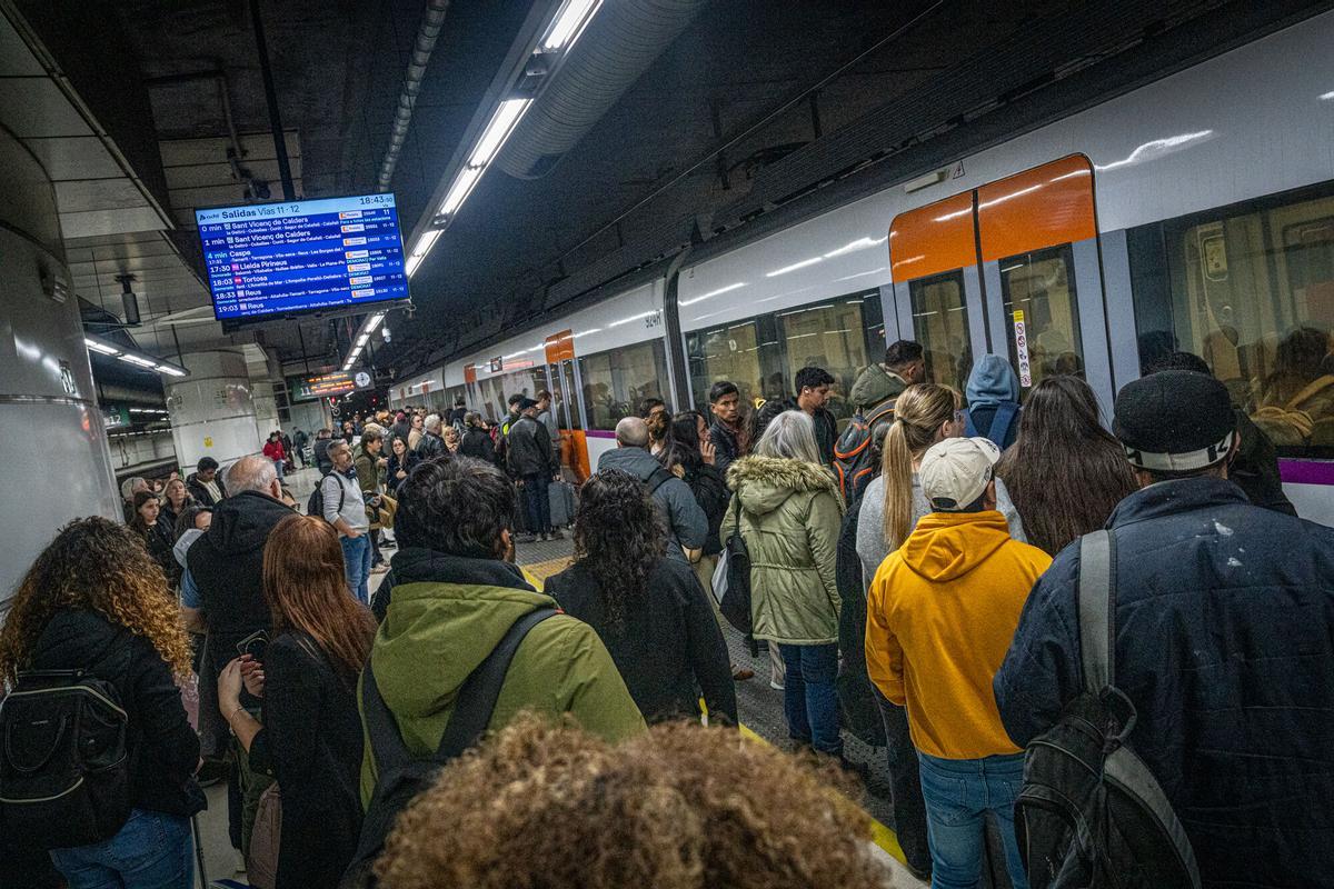 Imagen del pasado 12 de febrero, en la estación de Sants.