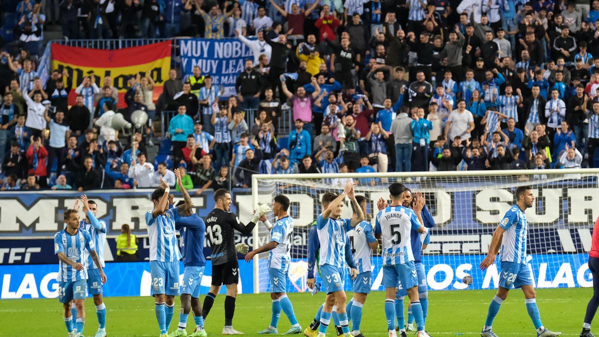 La plantilla del Málaga CF.