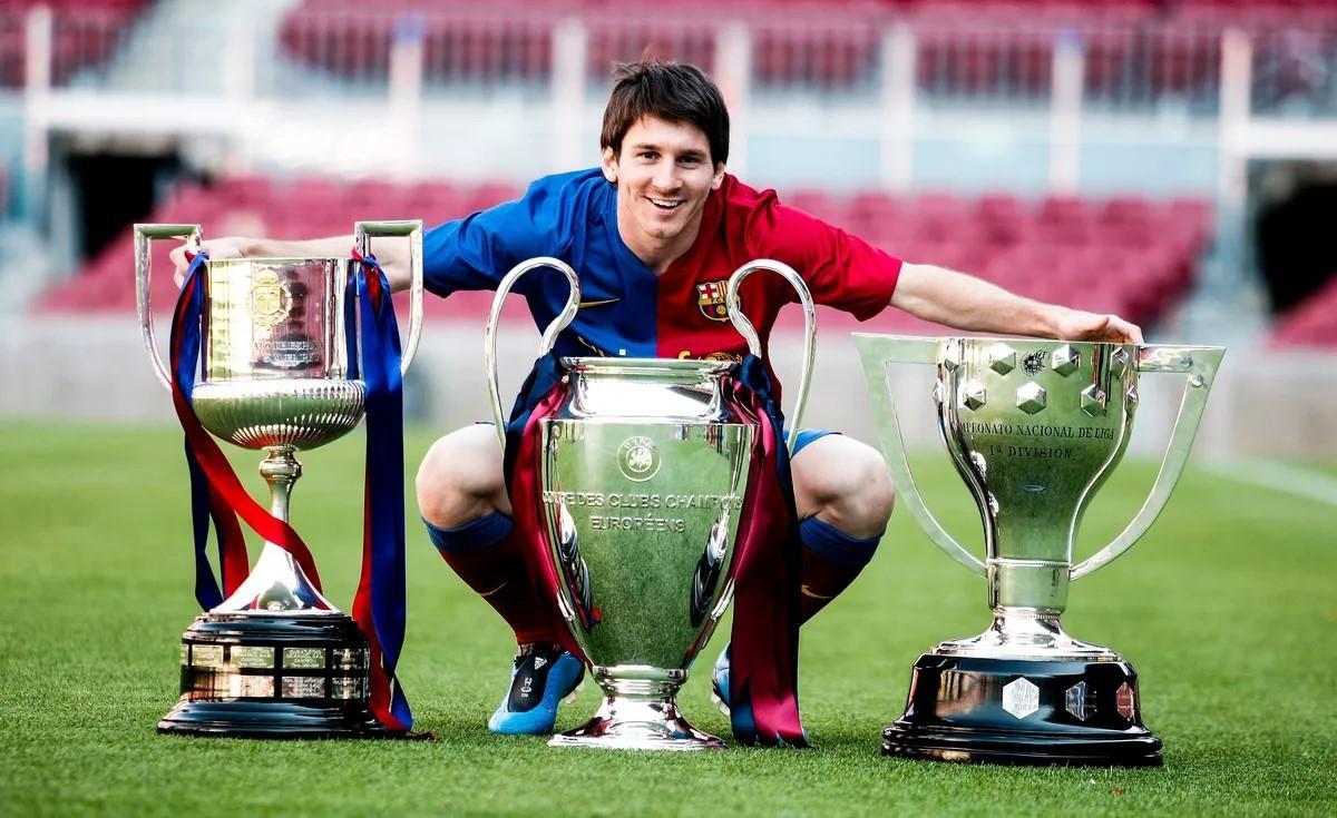 Messi con el triplete de 2009.