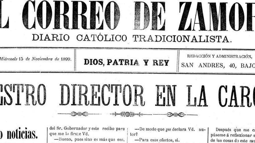 La portada del 15 de noviembre de 1899, segunda entrega, mañana.