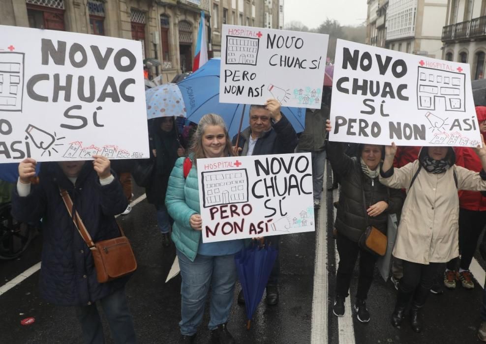 Miles de gallegos protestan contra el "desmantelamiento" de la sanidad pública. // X. Álvarez