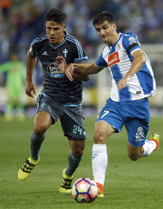 El Celta se lleva los tres puntos ante el Espanyol en el último suspiro