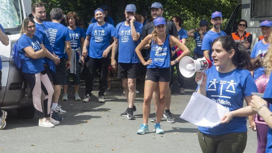 Participantes en la caminata, en O Tinteiro