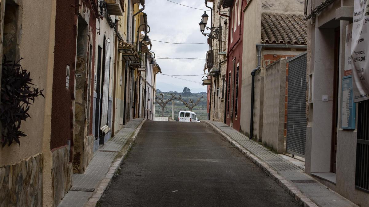 La calle Sant Pere de la localidad de la Vall d'Albaida.