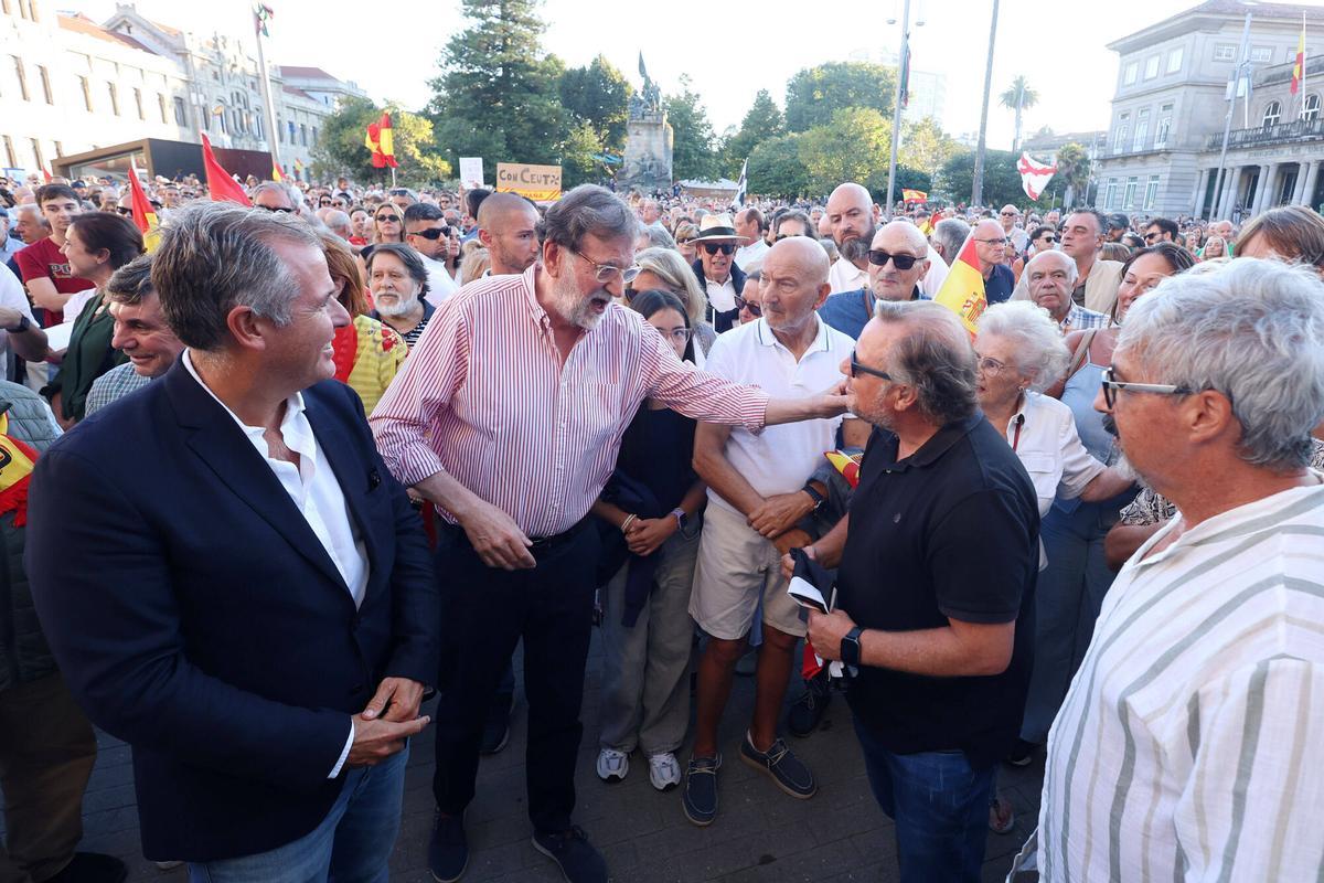Manifestación por Ceuta en Pontevedra, con Mariano Rajoy