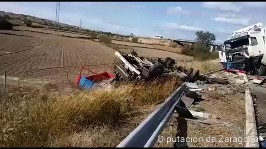 Accidente en Fuentes de Ebro (Zaragoza)