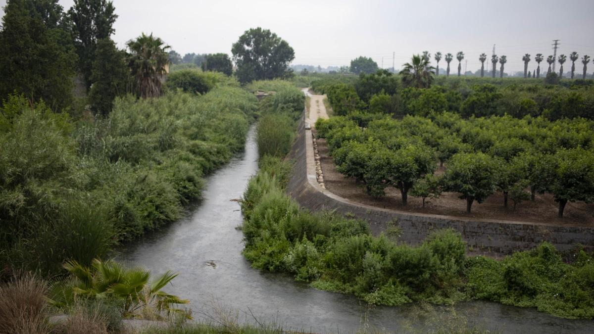 Confluencia actual del barranco de Barxeta en el Casella, en el término de Alzira, en una imagen de archivo.