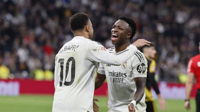 Vinicius y Mbappé, jugadores del Real Madrid