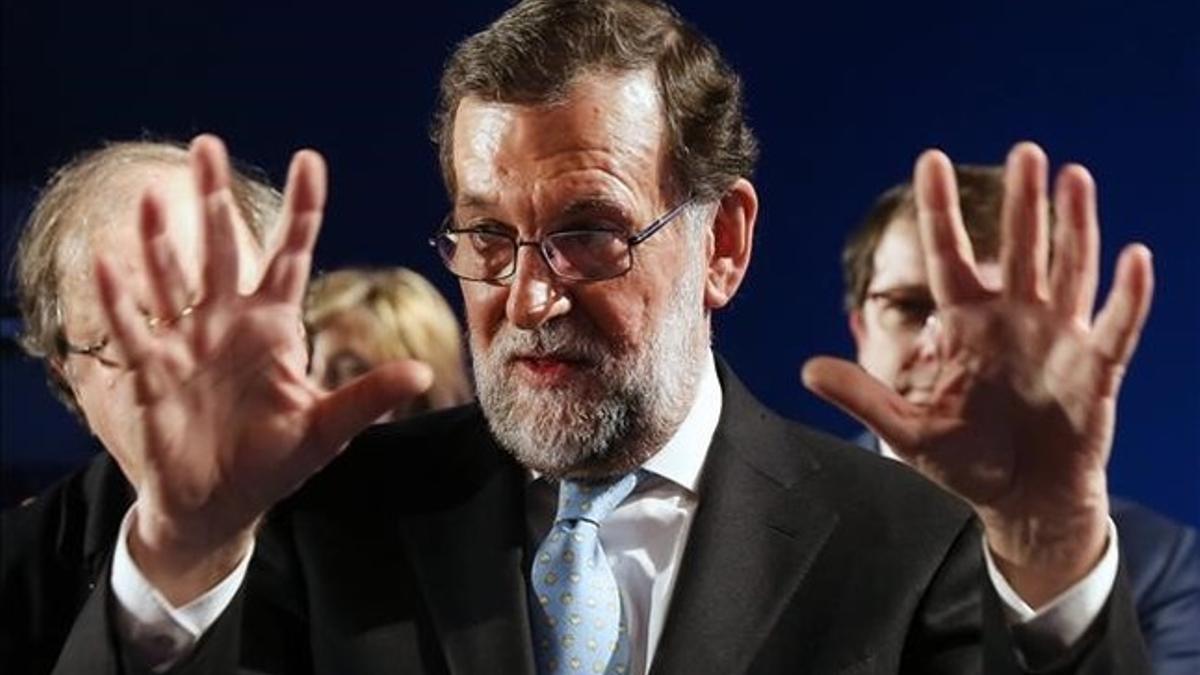 El presidente del Gobierno en funciones, Mariano Rajoy, en un acto del PP en Valladolid, el pasado viernes.