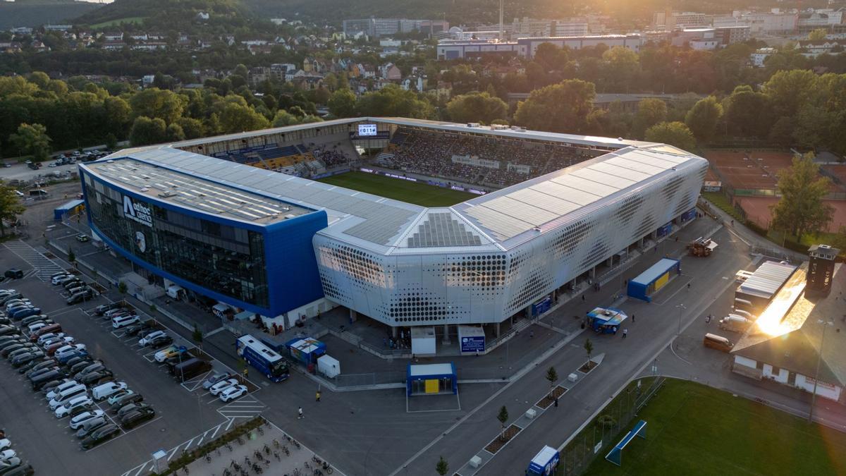 El estadio adHoc Arena de Jena, ubicado en la ciudad de Jena, en el estado de Turingia, en Alemania