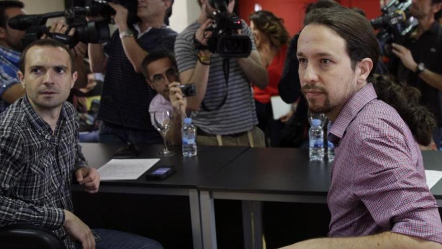 Luis Alegre y Pablo Iglesias, fundadores de Podemos.