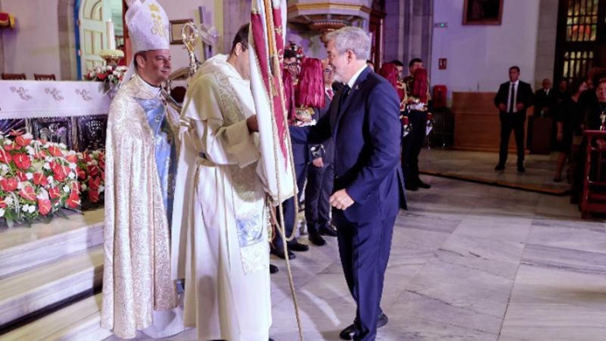 Declaraciones de Fernando Clavijo en Candelaria en el día de la patrona de Canarias