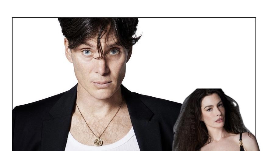 Cillian Murphy y Anne Hathaway para la nueva campaña de Versace