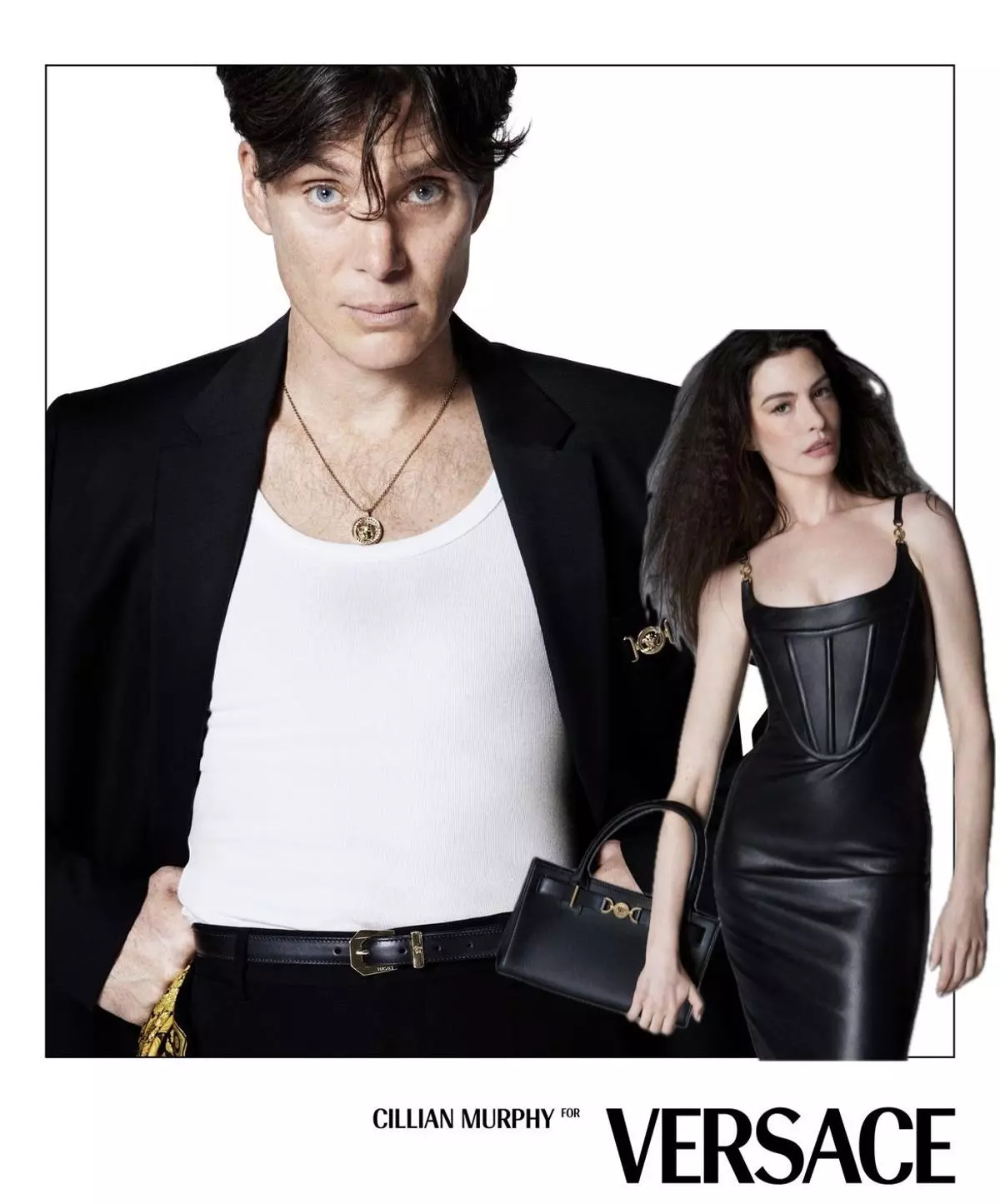 Las apuestas de Versace para su nueva campaña: Cillian Murphy y Anne Hathaway