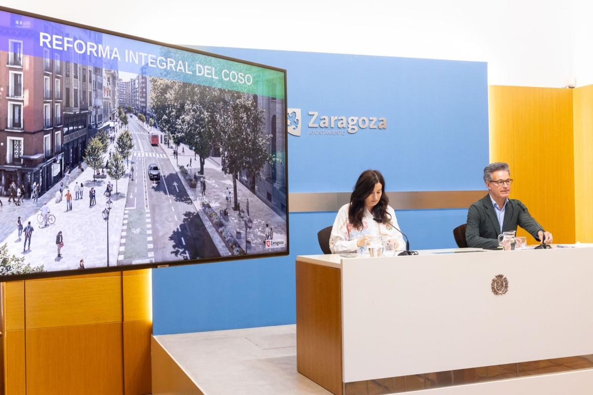 Tatiana Gaudes y Víctor Serrano, este jueves en rueda de prensa.