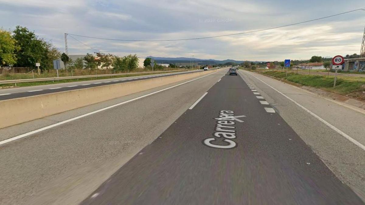 Quilòmetre 61 de la C 16 en el seu pas per Sallent