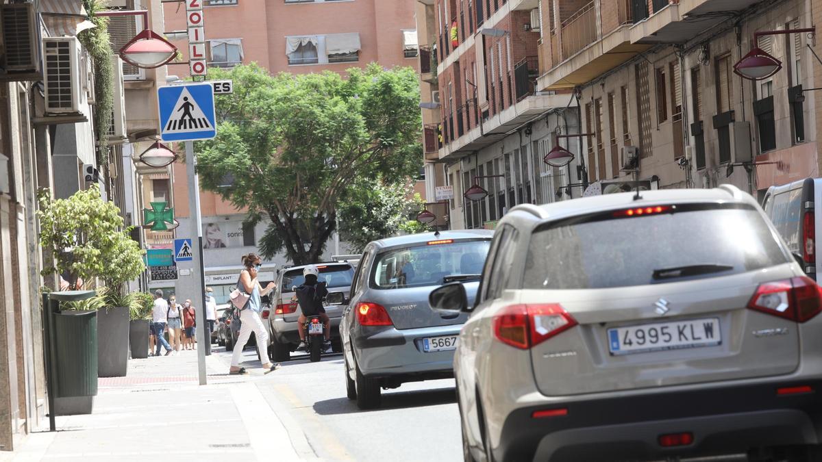 Tráfico en la calle Ángel.