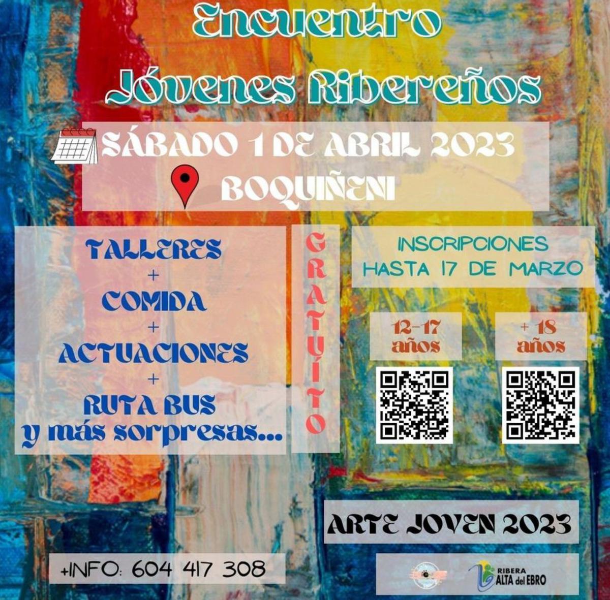Cartel del encuentro con los QR que se pueden escanear para inscribirse. | SERVICIO ESPECIAL