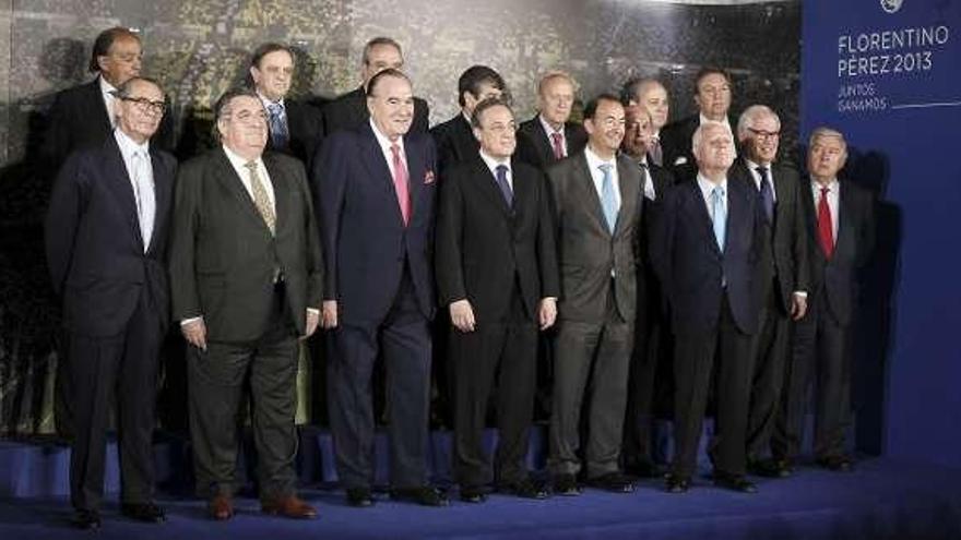 Florentino Pérez, durante la presentación de su candidatura. // Efe