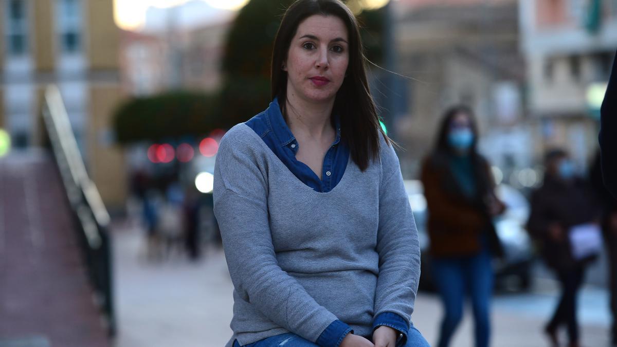 Esther Acero en Plasencia. Perdió a su hija cuando estaba embarazada de 20 semanas.