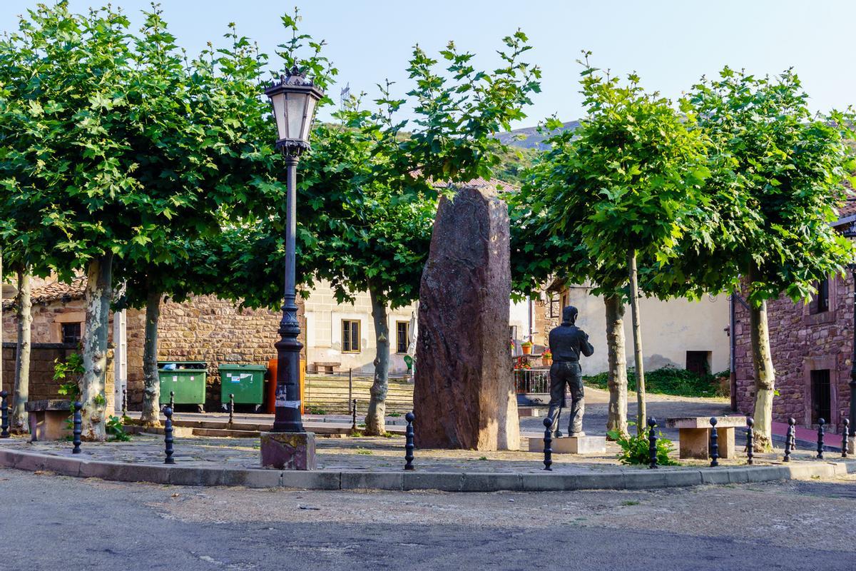 La plaza principal de Brañosera