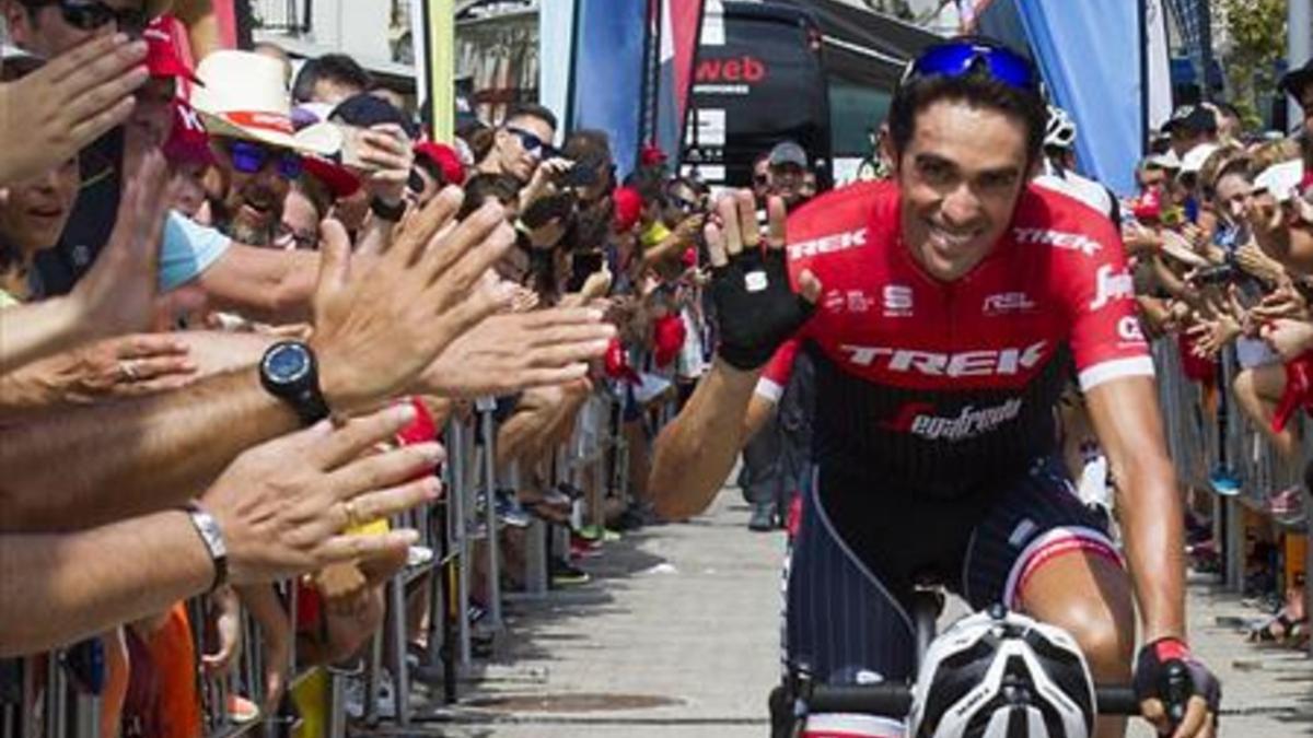 Durante la Vuelta 2017 Contador ha recibido todo el cariño de la afición.