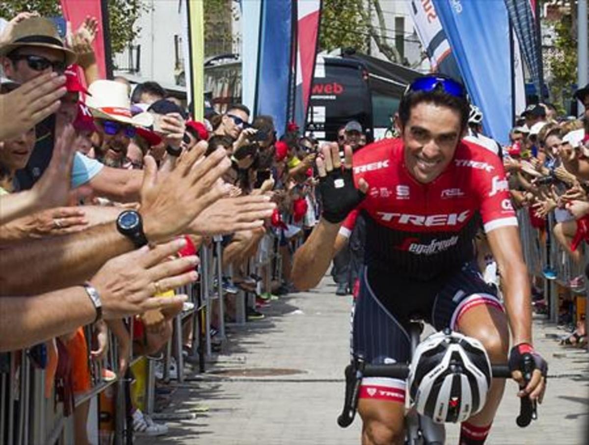 Contador, durante la Vuelta del 2017, en la que cerró su carrera profesional.
