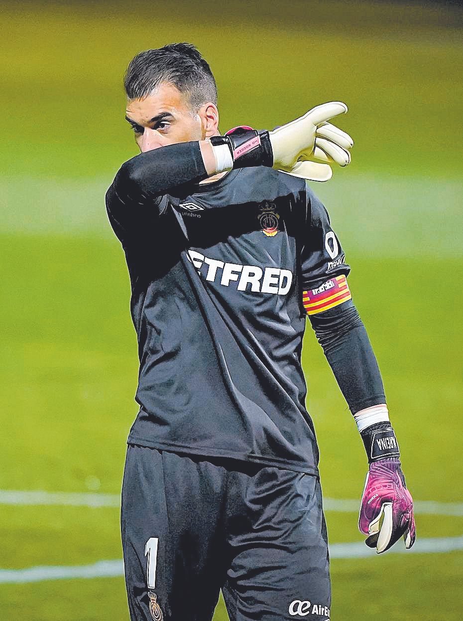 Reina durante el partido Fuenlabrada - Mallorca.