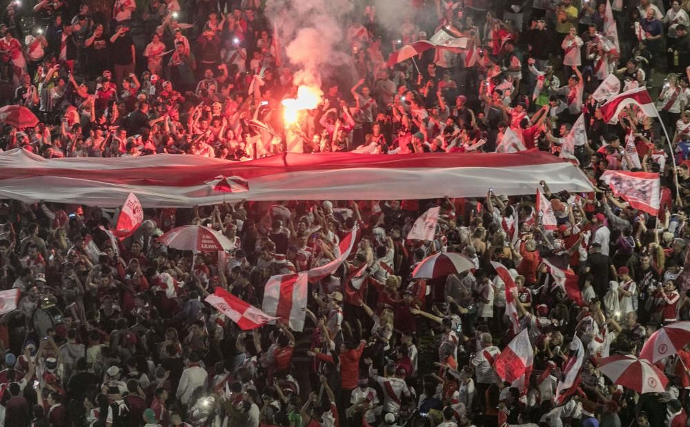 La afición de River celebra su victoria