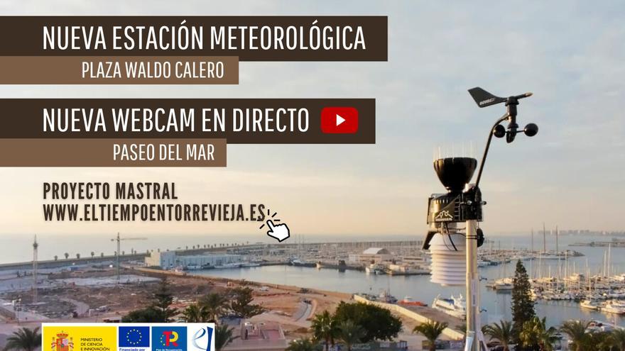 Proyecto Mastral completa su red de estaciones meteorológicas con un nuevo equipo en el corazón de Torrevieja