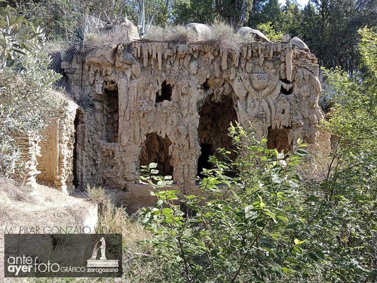 Imagen reciente de la gruta de la Quinta Julieta que se abrirá al público integrada en un parque.