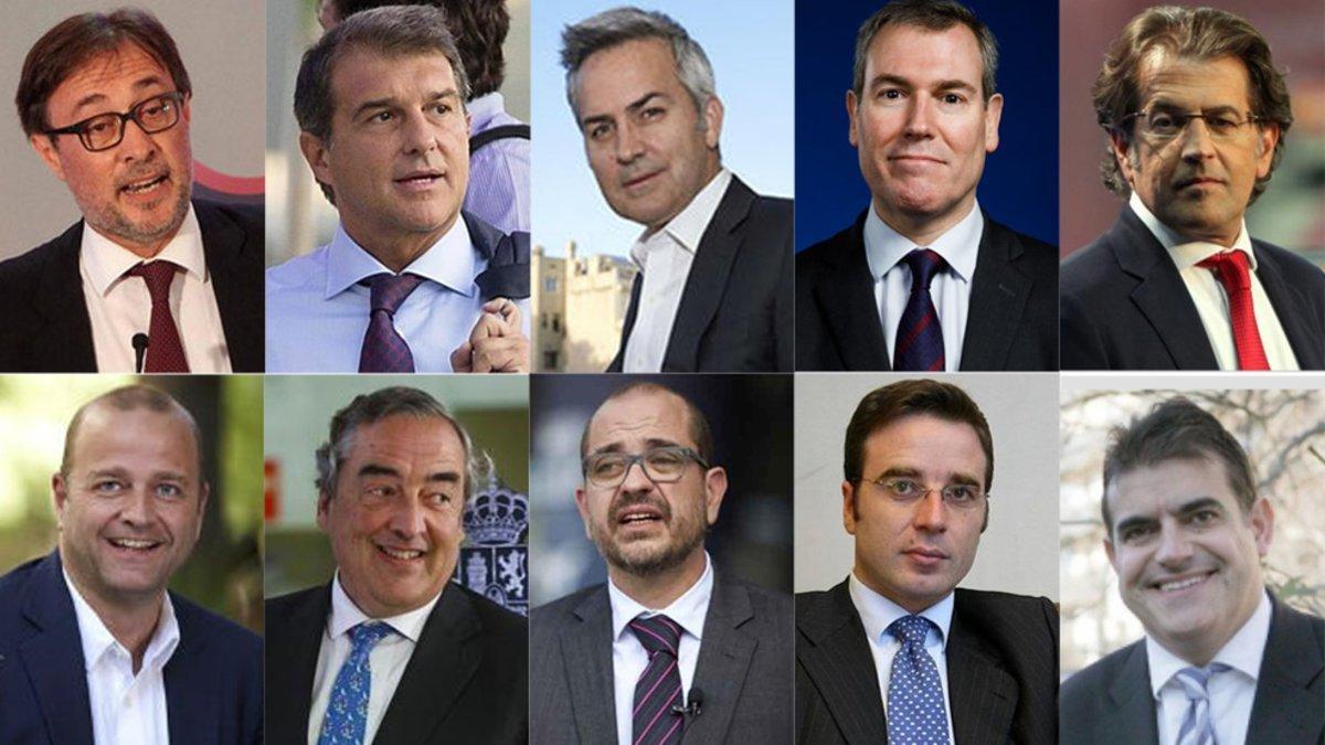 Precandidatos a la presidencia del Barça 2021caras