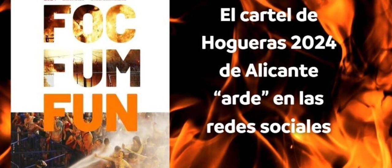 "24 de junio, fum, fum, fum": polémica en redes por el cartel de las Hogueras 2024 de Alicante